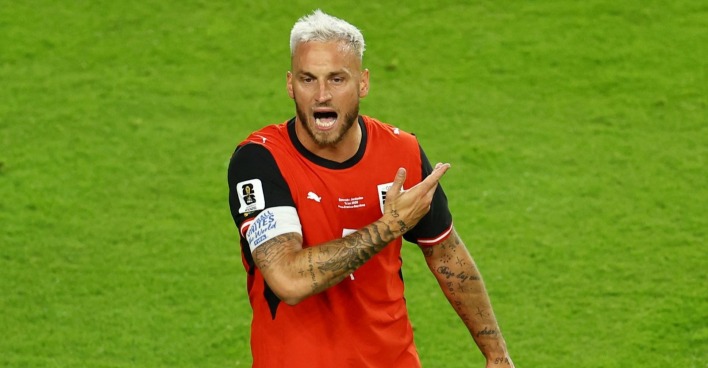 Marko Arnautovic im Österreich-Trikot bei der FIFA WM 2026 gegen Jordanien. Der ÖFB-Star gestikuliert während des 3:1-Sieges und wurde nach seiner Einwechslung zum Matchwinner.
