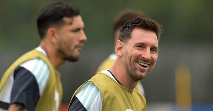 Lionel Messi vor dem Österreich Spiel.