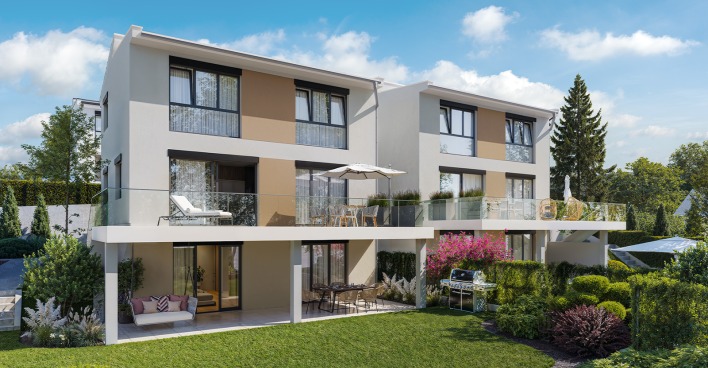 Modernes Wohnhaus im Grünen | Credit: Glorit Bausysteme