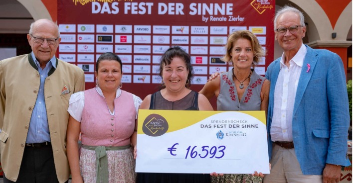 Menschen mit einem Scheck