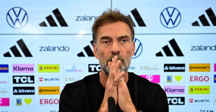 Jürgen Klopp während der Antritts-Pressekonferenz des deutschen Nationalteams