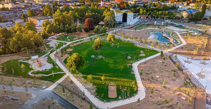 Welser Volksgarten von oben | Credit: Stadt Wels/Rene Hauser