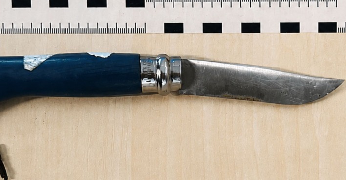 Messer mit dem Ein Geschäft auf der Mariahilfer Straße beraubt wurde