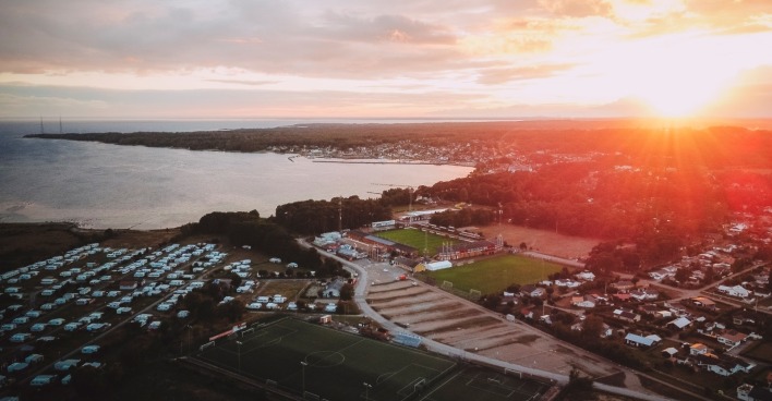 Mjällby AIF vs. FC Salzburg: Impressionen aus Strandvallen, hier findet das Spiel am Abend statt.