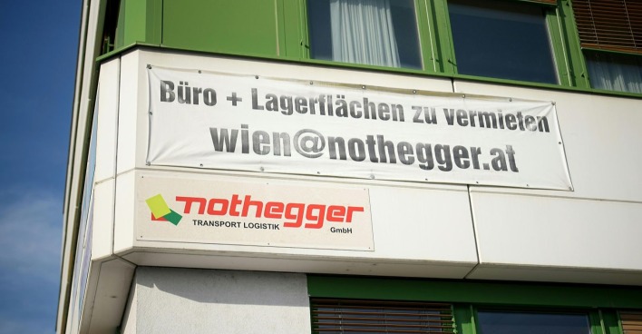 Außenaufnahme der Firma Nothegger, aufgenommen am Montag, 9. März 2026 in Wien. Die Transportfirma Nothegger mit Sitz in St. Ulrich am Pillersee (Bezirk Kitzbühel) im Tiroler Unterland ist insolvent