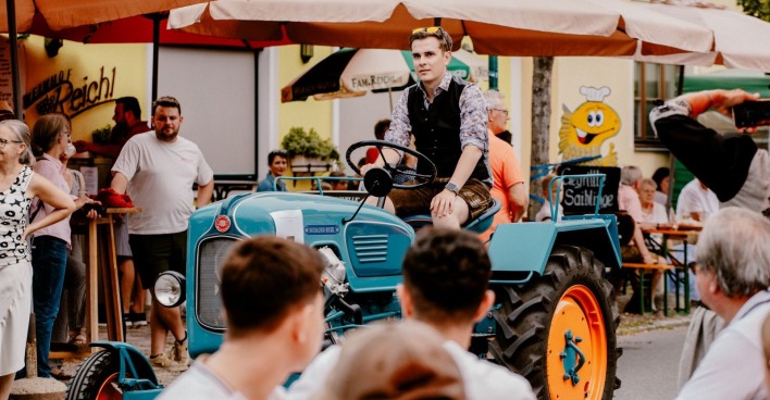 Traktorparade bei den Stammersdorfer Weintagen