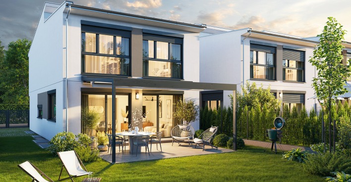 Modernes Wohnhaus in idyllischer Grünlage | Credit: Glorit Bausysteme