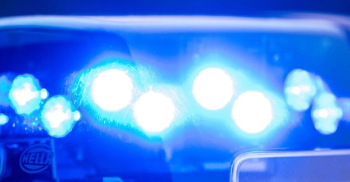 Blaulicht eines Polizeifahrzeugs bei einem Polizeieinsatz in Eisenstadt