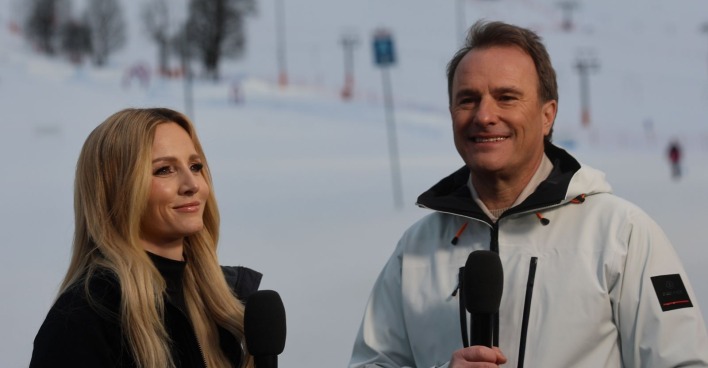 Ernst Hausleitner in Kitzbühel mit Melissa Naschenweng