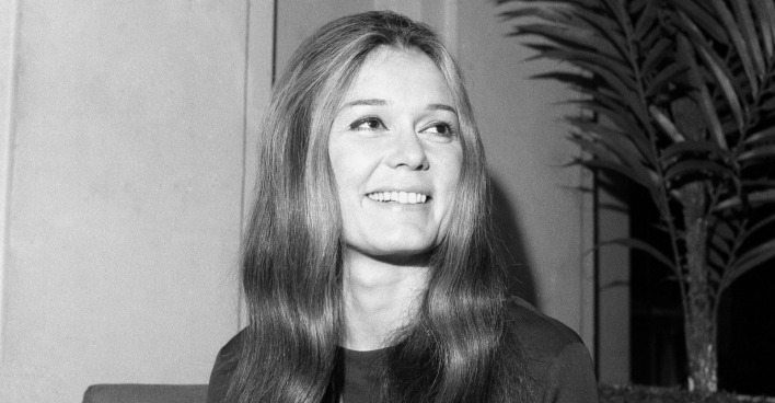 Gloria Steinem, US-Feministin und Journalistin, bei einer Schwarz-Weiß-Aufnahme