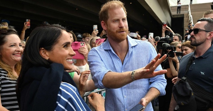 Harry und Meghan während einer Veranstaltung in Sydney