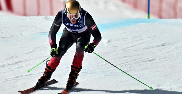 Johannes Aigner während der Olympischen Spiele 2026 im Riesenslalom