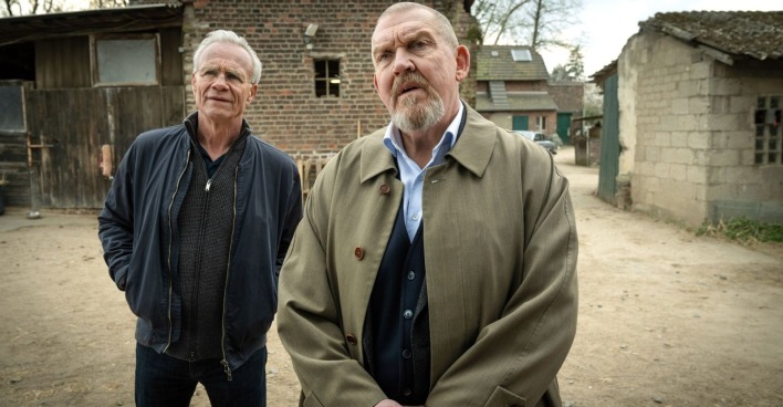 Klaus J. Behrendt als Max Ballauf mit Dietmar Bär als Freddy Schenk im Kölner „Tatort“