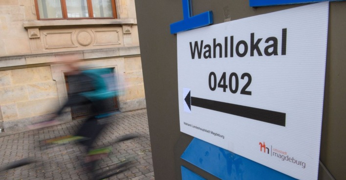 Wahllokal zur Wahl in Sachsen-Anhalt 2026
