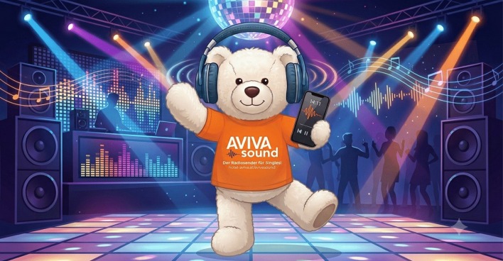 Maskottchen des hoteleigenen Radiosenders Hotel AVIVA | Credit: Hotel AVIVA