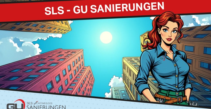Grafik mit Frau vor der Kulisse eines Hochhauses | Credit: Syntheseagruppe