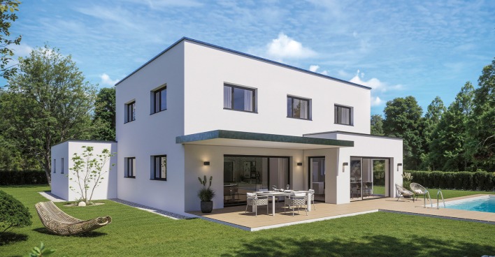Modernes Wohnhaus im Grünen | Credit: Ziegelwerk Eder