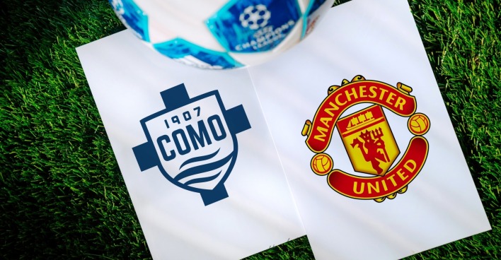 Como gegen Manchester United: Wegen Starkregens und möglicher Gewitter wurde über eine Verschiebung diskutiert.