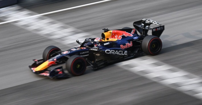 Verstappen auf der Rennstrecke in Malaysia.