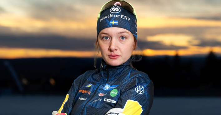 Porträtaufnahme der schwedischen Biathletin Linn Gestblom