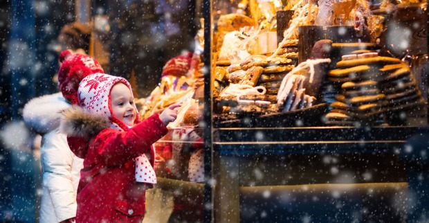 Kinder am Christkindlmarkt