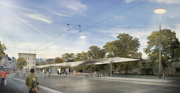 Haltestelle Mirabellplatz | Credit: S-LINK/dunkelschwarz ZT OG