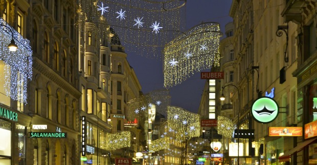 Weihnachtlich beleuchtete Wiener Innenstadt | Credits: Kronsteiner/PID