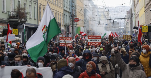 CoV-Demonstration in Graz