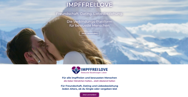 Screenshot der Website