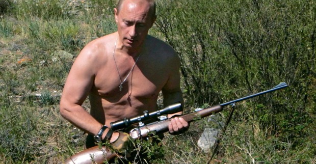 Putin mit Jagdgewehr