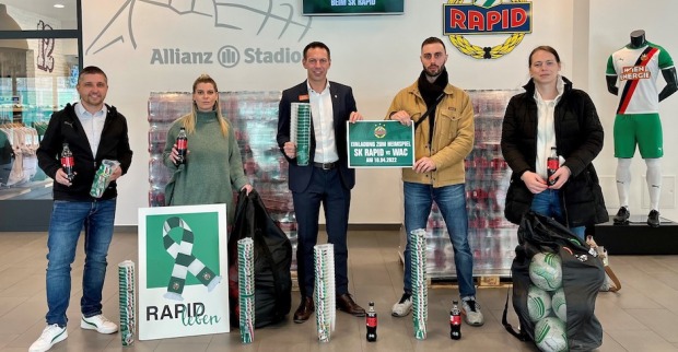 Rapid setzt sich für die Ukraine | Credit: SK Rapid