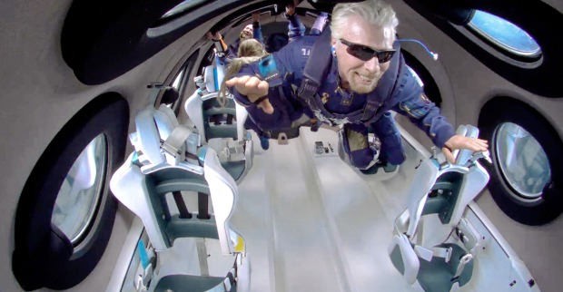 Neuer Weltraumtourismus mit alten Startup-Gründern wie Richard Branson von Virgin Galactic