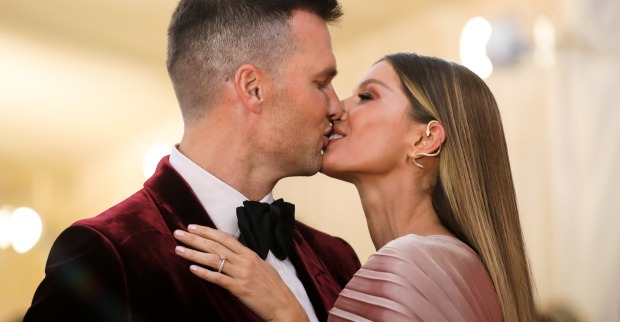Gisele Bündchen küsst Tom Brady