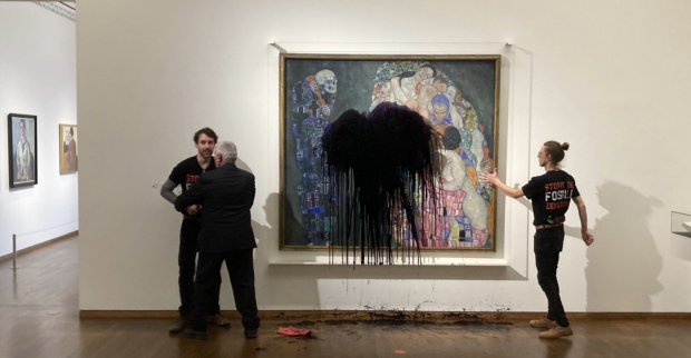 Klimt Bild I Credit: Twitter/Letzte Generation