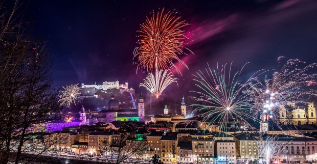 Silvester-Feuerwerk in Salzburg | Credit: Tourismus Salzburg / Günter Breitegger
