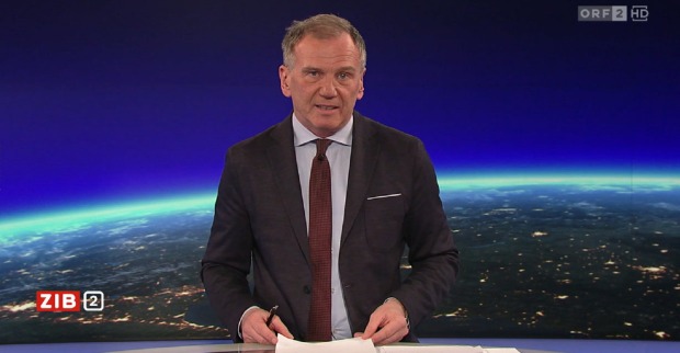 Armin Wolf im Studio der ZIB2