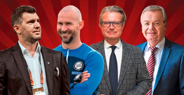 Andreas Schicker, Christian Ilzer, Christopher Drexler und Anton Lang