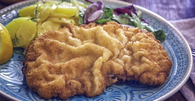 Wiener Schnitzel auf einem Teller