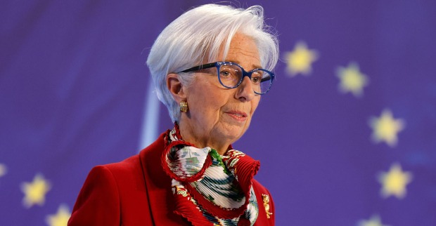 EZB-Präsidentin Christine Lagarde bei einer Pressekonferenz