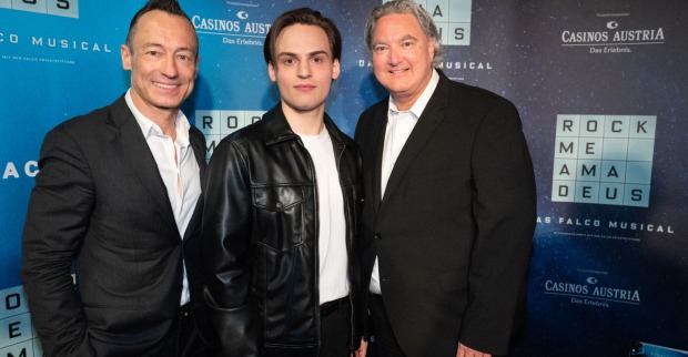 Christian Struppeck, Moritz Mausser und Erwin van Lambaart bei der Musical-Präsentation in der Disco U4  | Credit: Stefanie J. Steindl