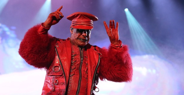 Rammstein-Sänger Till Lindemann bei einem Auftritt auf dem "‘Hell and Heaven Metal Fest"