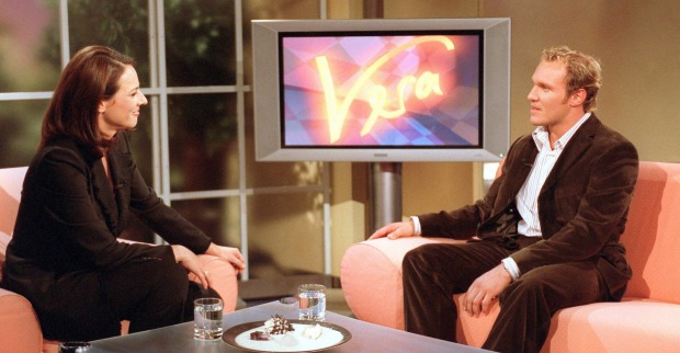 Vera Russwurm und Hermann Maier in ihrer Talkshow.