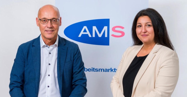 Führunsgduo AMS Steiermark: Karl-Heinz Snobe und Yvonne Popper-Pieber