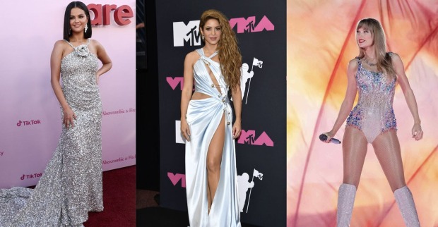 Fotomontage: Selena Gomez, Shakira und Taylor Swift