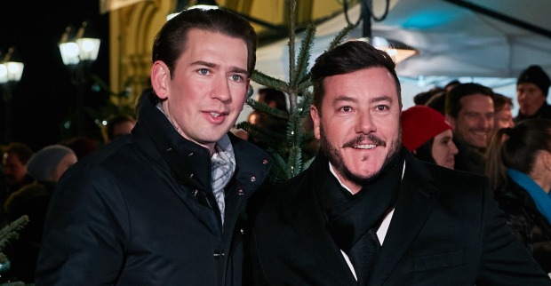 Sebastian Kurz und René Benko dicht beisammen