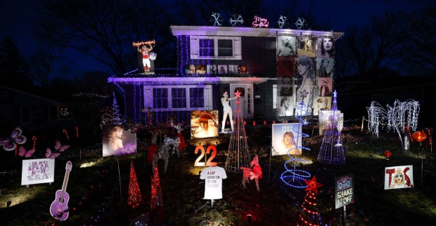 Geschmücktes Haus in Illinois