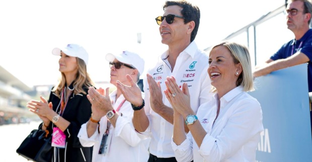 Toto und Susie Wolff auf der Rennstrecke
