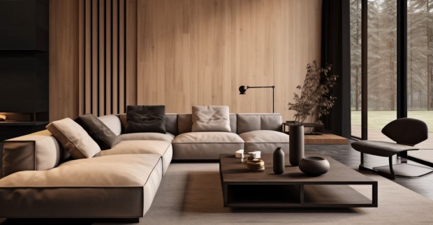 Couchlandschaft in einem offenen Wohnzimmer | Credit: FREEPIK