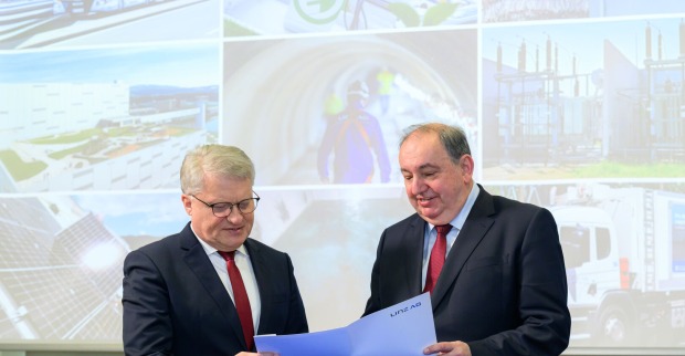 Bürgermeister Klaus Luger und Generaldirektor der Linz AG Erich Haider.