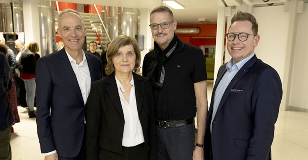 Alfrayr (ORF-Stiftungsrat), Barbara Schöbi-Fink (Kultur LR), Christian Bernhard (ehemaliger Kulturlandesraed Geismt), Markus Klement (Landesdirektor ORF VBG))